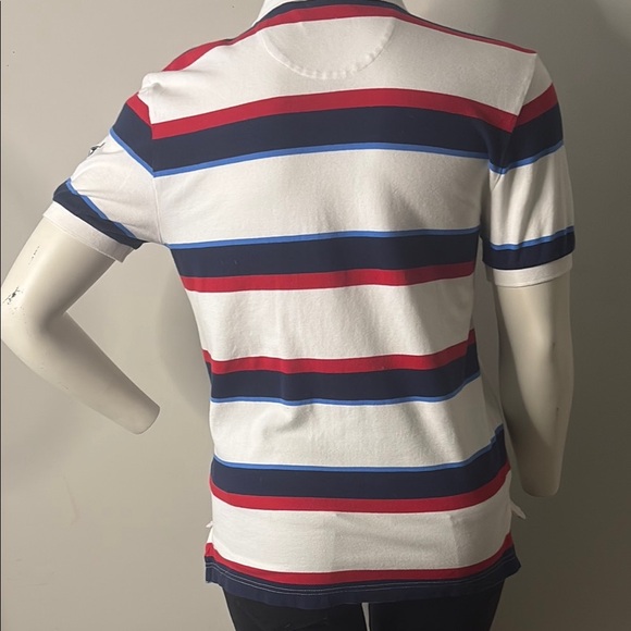 Chaps Red and Blue Polo Shirt Classic Striped Design - Picture 14 of 14